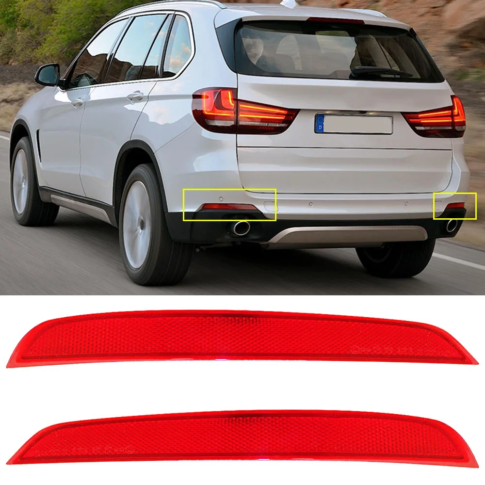 Car Left and Right LED Rear Bumper Reflector Light For  X5 F15 2014-2018 Tail Re - $89.70