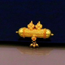 Vintage Antique Design 20 Karat Yellow Gold Amulet Pendant Tribal Jewelry India - £435.94 GBP