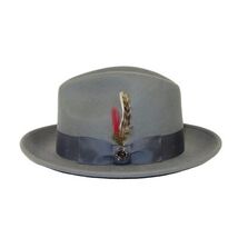 Men Bruno Capelo Hat Australian Wool Fedora Untouchable EXECUTIVE EX326 Gray image 3