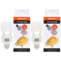 XYZReptiles 26 Watt Reptile UVB Bulb 5.0 Reptile Light (2 Pack Bulbs) - £19.92 GBP