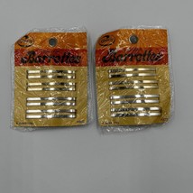 2X Goody Stay Tight Barrettes Vintage 1975 4 Pack Metal Double Line 903 NEW - $48.37