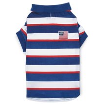 Zack &amp; Zoey Patriotic Pooch SPF40 Polo Shirt for Dogs, 14&quot; Small/Medium - £18.99 GBP