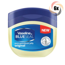 6x Jars Vaseline Blue Seal Original Pure Petroleum Jelly 1.75oz | Fast Shipping - £12.73 GBP