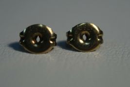 Sterling Silver 925 Yellow Plated Push Back Butterfly Replacement Nuts SZ Medium - £7.99 GBP