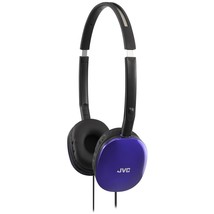 JVC Blue Flat and Foldable Colorful Flats On Ear Headphone with 3.94 foo... - $25.99