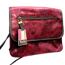 Relic Purse Crossbody Tooled Leather Bag Rich Burgundy Red Western Paisl... - £29.12 GBP