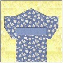 ALL STITCHES - KIMONO PAPER PIECING QUILT BLOCK PATTERN .PDF -055A - $2.75