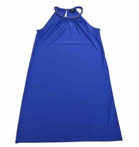 MSK Womens Sleeveless Blue Dress Accent Gold Chain Neckline Size Medium - $12.86