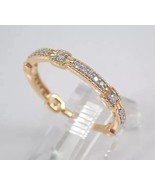 1Ct Round Cut Real Moissanite Eternity Wedding Band Ring 14K Yellow Gold... - $2,386.44 MXN