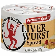 Underwood Premium Quality Liver Wurst Spread 4.25 oz ( Pack of 24 )~ Fresh - $118.77