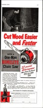 1952 Print Ad of Homelite One Man Chain Saw cut it down cut it up d3 - £17.75 GBP