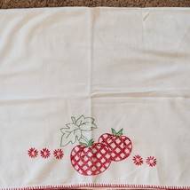 Vintage Farmhouse Dish Drying Towel Embroidery Tomatoes 26x32&quot; Inch - $16.83