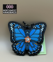 BLUE BUTTERFLY CHALA PAL KEY FOB COIN PURSE KEYCHAIN - $343.11 MXN