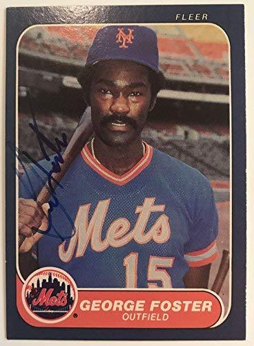 George Foster Signed Autographed 1986 Fleer Baseball Card - New York Mets - $15.00