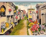Vaults in St Louis Cemetery No 1 New Orleans LA UNP Linen Postcard M14 - £2.29 GBP