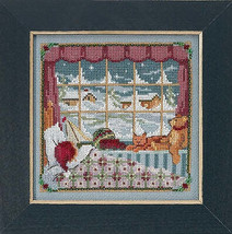 DIY Mill Hill Children Were Nestled Christmas Counted Cross Stitch Picture Kit - $21.95