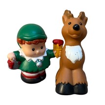 Vintage Little People Elf &amp; Reindeer Christmas Figures By Fisher-Price - $274.12 MXN