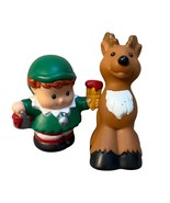 Vintage Little People Elf &amp; Reindeer Christmas Figures By Fisher-Price - $19.85 CAD