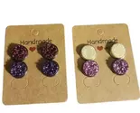 Druzy Mix Bulk/Pack Stud Earrings (4 Pairs) - $14.00