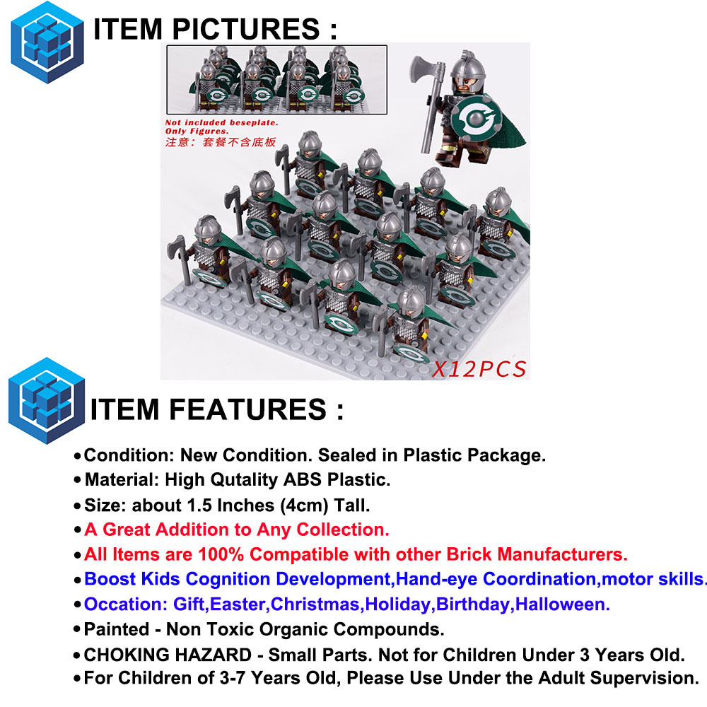 LOTR Rohan Royal Guards Light Axe Army Set 12 Minifigures Lot ...