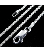 1.5MM Solid 925 Sterling Silver Italian DIAMOND CUT ROPE CHAIN Necklace ... - £18.01 GBP+