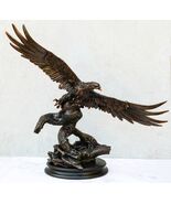 Ebros 25&quot;H Majestic Bald Eagle Swooping Over Tree Electroplated Resin St... - €352,62 EUR