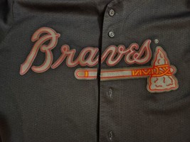 Vintage Atlanta Braves jersey 2XL stitched majestic 90s tomahawk grey red xxl - £38.66 GBP