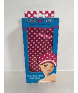 Turbie Twist Stylin Shower Cap Waterproof Satin Reusable Pink Polkadot - $150.30 MXN