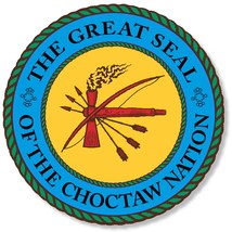 Round Choctaw Nation Seal Native American Indian Vinyl Sticker Decal 4&quot; - £3.12 GBP