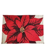 Christmas Poinsettia Tapestry Placemats 19x13 Set of 4  Holiday Table De... - €16,17 EUR