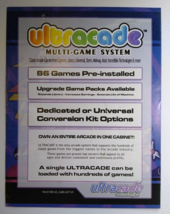 Ultracade Multi Video Game System Arcade FLYER Original Foldout Artwork ... - £16.77 GBP