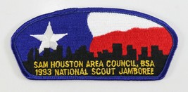 Vintage 1993 Sam Houston Jamboree Dark Blue Boy Scout BSA CSP Shoulder Patch - $11.69