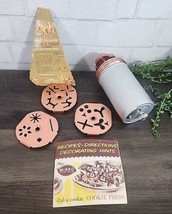 Vintage 1960&#39;s Mirro Dial-A-Cookie Copper Aluminum Crank Cookie Press w/ 3 Discs - $18.99