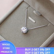 Real Tibetan Silver Necklace Women's Fashion Jewelry High Quality Crystal Zircon - £14.21 GBP