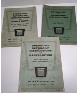 Lot of 3 Vintage Oliver Setting Up Operating Instruction Parts Books 242... - €29,94 EUR