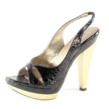 Slingback Platform Sandals, Women&#39;s Shoes, Black Croco - £3.58 GBP