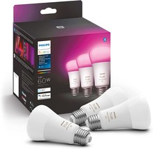 Alexa-Compatible Philips Hue White And Color Ambiance A19 E26 Led Smart Bulb - £140.63 GBP