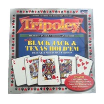 New Tripoley Board Game Rummy 2004 Double Sided Mat Black Jack Texas Hol... - $757.99 MXN