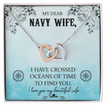 To My Wife Navy Wife Oceans of Time Inseparable Necklace - £52.65 GBP+