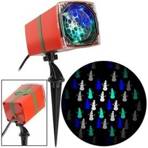 Gemmy LED Projection Motion Mosaic Snowman Stake Christmas Light New - $23.50