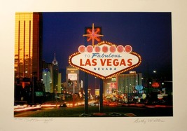 Betty Willis Welcome to Fabulous Las Vegas Nevada Signed Fine Art Lithograph S2 - £718.62 GBP