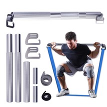 Fitness Resistance Band Exercise Bar Full Body Workout Home Gym Equipmen... - $107.99