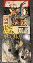 Lot (5) Vintage Animal Calendars 2002-2004 Tigers, Wolves, Roosters, Cows - £8.82 GBP