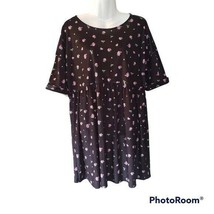 ASOS Velvet Printed T-shirt Smock Dress sz 8 - £21.13 GBP