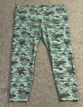 Fabletics Powerhold Women&#39;s Camo  Stars Leggings High Rise Black Green S... - £15.52 GBP