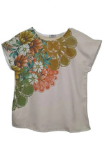 Paraguayan Blouse (White with Floral Print/ Small) - €23,96 EUR