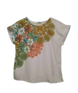 Paraguayan Blouse (White with Floral Print/ Small) - $38.47 CAD