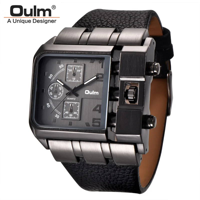 64 big size watches men luxury brand sport male quartz watch pu leather unique men thumb155 crop