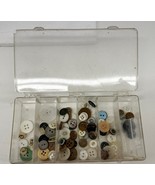 Vintage Buttons Lot Of Approx 75  Various Sizes Shapes Colors Types Usable - €8,52 EUR