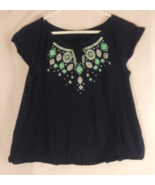 Justice Girls Blue Boho Cap Sleeve Shirt With Beautiful Glittery Design ... - $231.90 MXN Justice Girls Blue Boho Cap Sleeve Shirt With Beautiful Glittery Design ... - $231.90 MXN